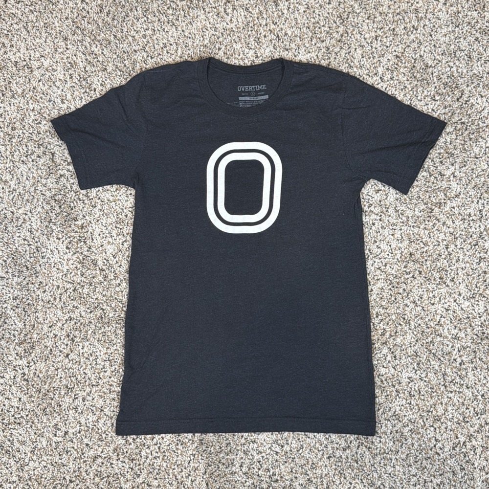Overtime Elite Crew Neck Basketball Shirt Black Heather Size S Cotton